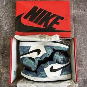 DS 2020 Womens Nike Air Jordan 1 Tie Dye White Blue Sz 11 (Men's 9.5) CD0461-100